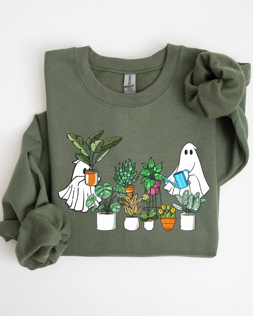 Plant Lover, Ghost, Skeleton, Funny, Halloween - Adult & Kids T-Shirts, Sweatshirts & Hoodies apparel design preview 1