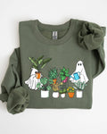 Plant Lover, Ghost, Skeleton, Funny, Halloween - Adult & Kids T-Shirts, Sweatshirts & Hoodies apparel design preview 1