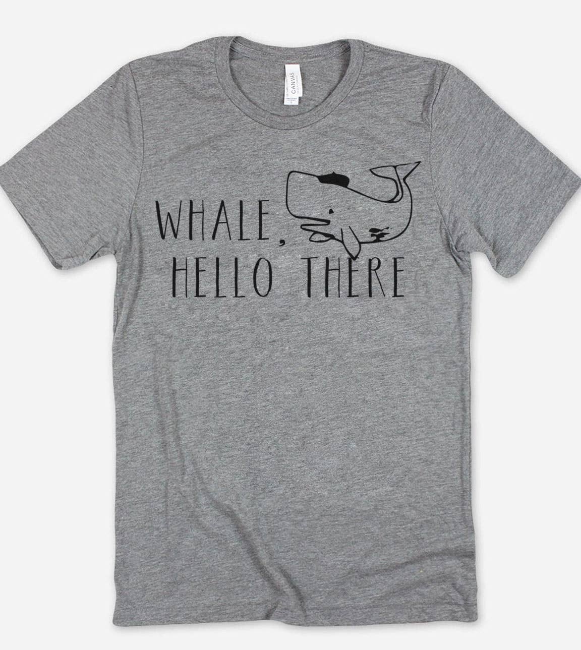 Whale Hello There Whales Ocean Sea Fun Pun Nerd - Adult & Kids T-Shirts, Sweatshirts & Hoodies apparel design preview 1
