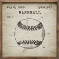 Baseball Patent Brown Art Print - Adult & Kids T-Shirts, Sweatshirts & Hoodies apparel design preview 1