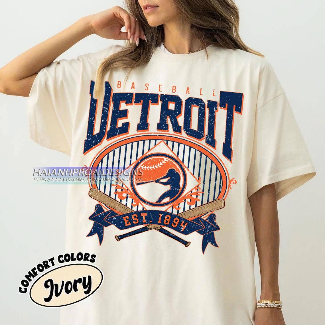 Detroit Tiger Vintage Baseball Retro For Sports Fans - Adult & Kids T-Shirts, Sweatshirts & Hoodies apparel design preview 1