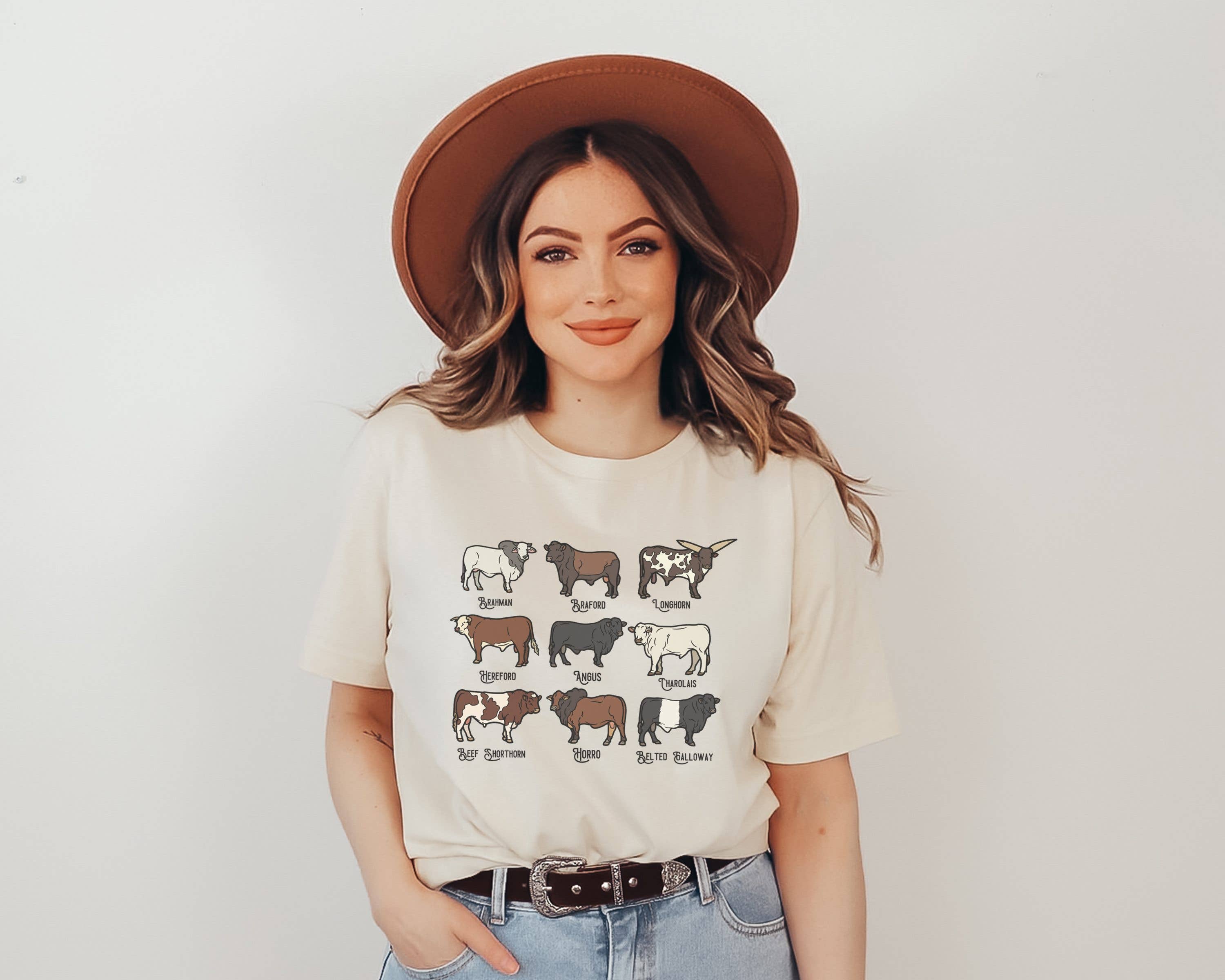 Cattle Chart Graphic Farm Western Wear Cow - Adult & Kids T-Shirts, Sweatshirts & Hoodies apparel design preview 1