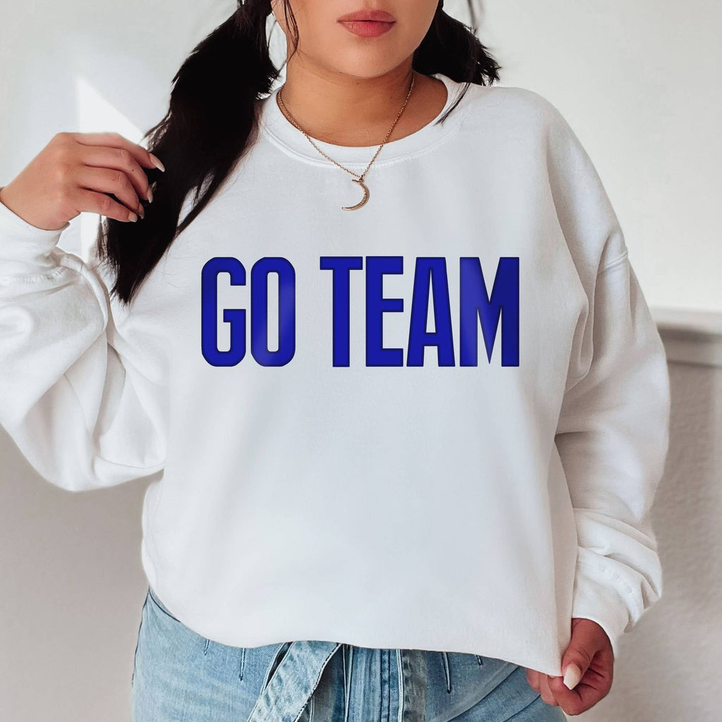 Go Team Crewneck Sports Blue, Red Green - Adult & Kids T-Shirts, Sweatshirts & Hoodies apparel design preview 1