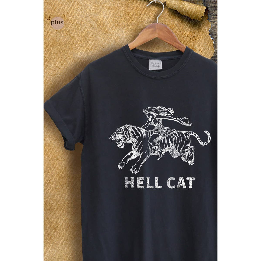 Hell Cat Western Vintage Graphic Plus - Adult & Kids T-Shirts, Sweatshirts & Hoodies apparel design preview 1