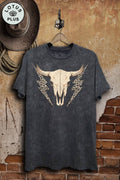 Cow Skull Thunderbolt Graphic Top - Adult & Kids T-Shirts, Sweatshirts & Hoodies apparel design preview 1