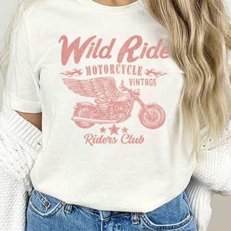 Wild Ride Motorcycle Riders Club Graphic - Adult & Kids T-Shirts, Sweatshirts & Hoodies apparel design preview 1