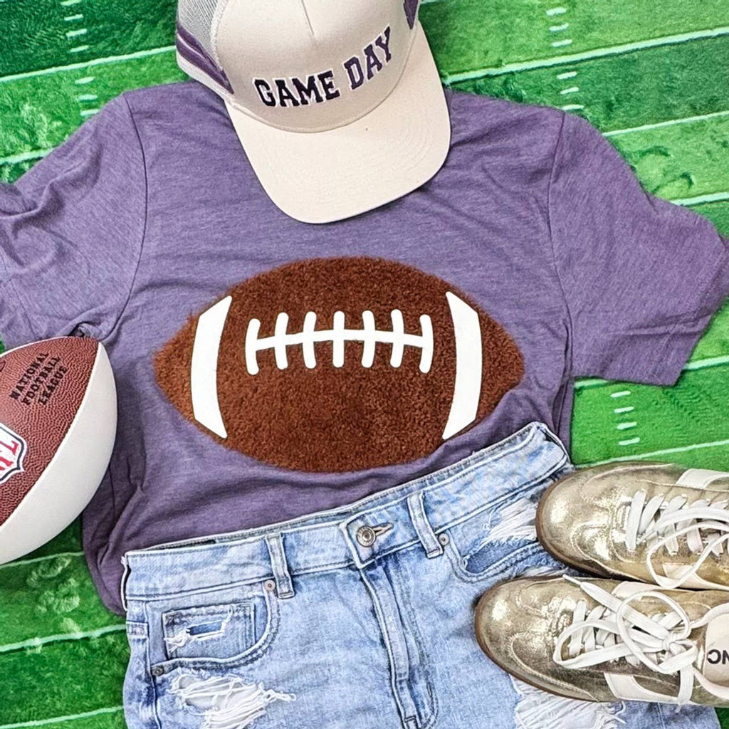 Fluffy Football with Leather Lace - Adult & Kids T-Shirts, Sweatshirts & Hoodies apparel design preview 1