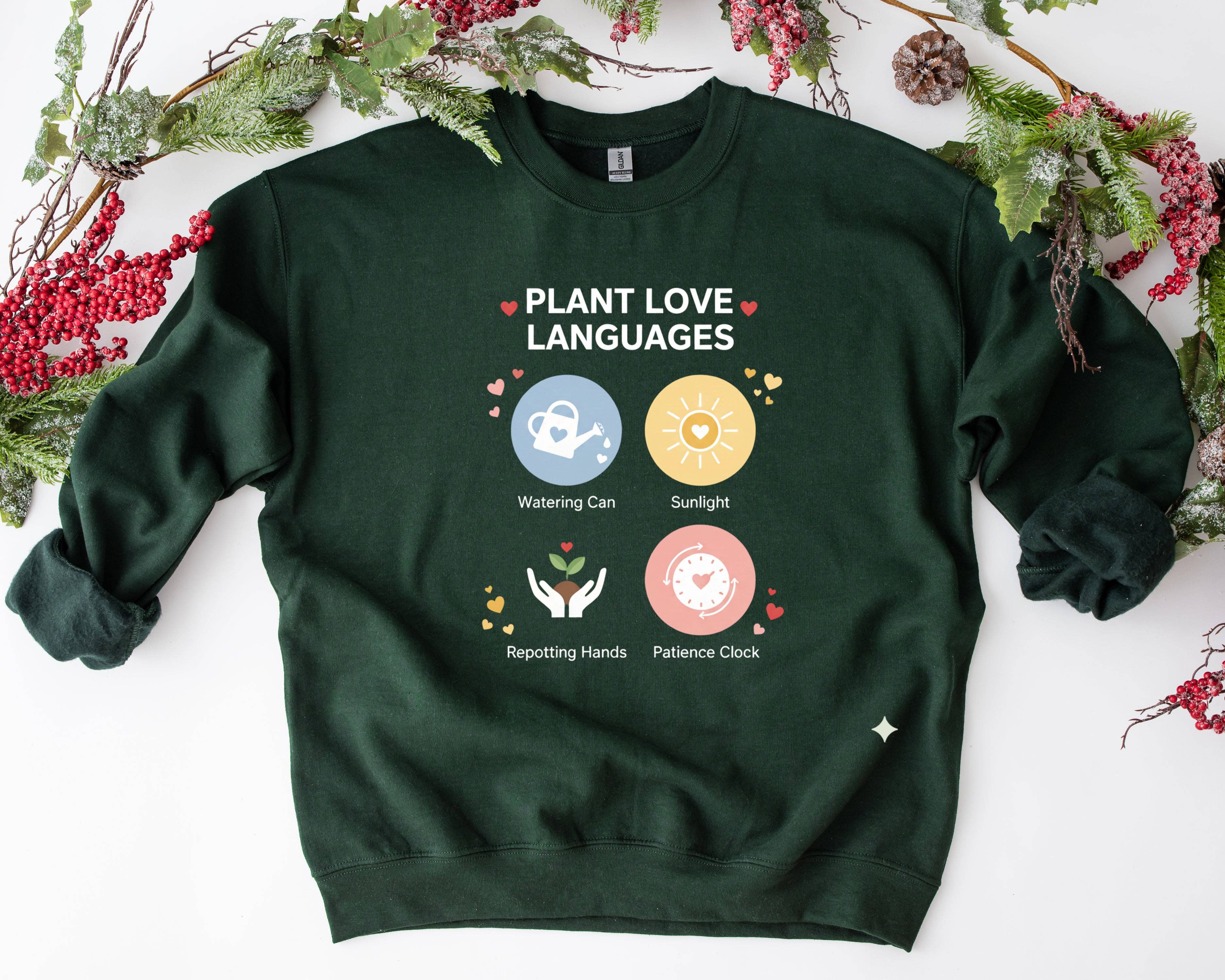 Plant Love Languages Valentine'S Day Gift For Lovers, - Adult & Kids T-Shirts, Sweatshirts & Hoodies apparel design preview 1