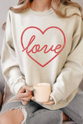 Love Heart Valentine's Graphic Brushed - Adult & Kids T-Shirts, Sweatshirts & Hoodies apparel design preview 1