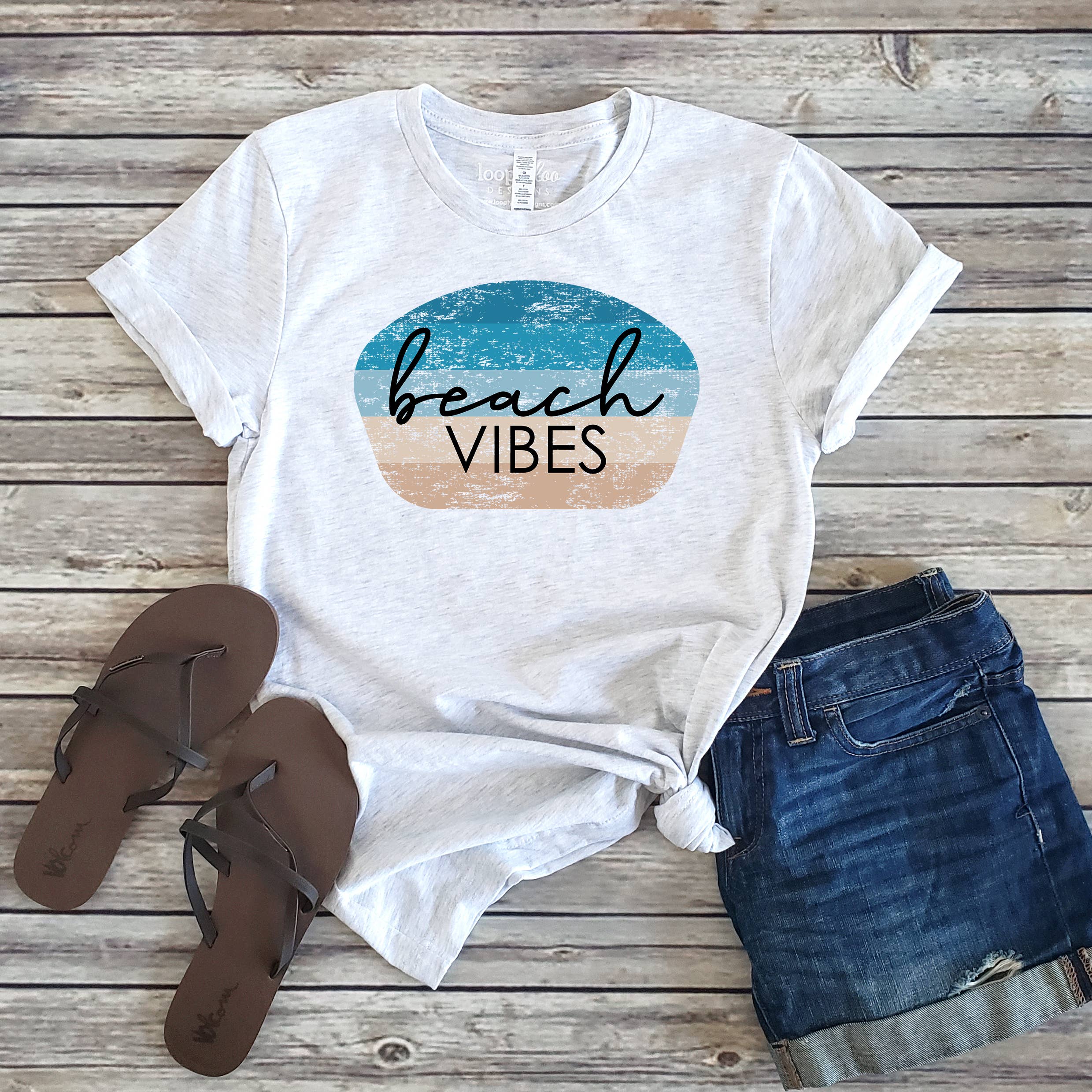 Beach Vibes Summer Sizes XS-2X - Adult & Kids T-Shirts, Sweatshirts & Hoodies apparel design preview 1