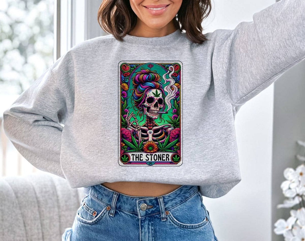 The Stoner Tarot Skeleton Cannabis Funny Weed - Adult & Kids T-Shirts, Sweatshirts & Hoodies apparel design preview 1