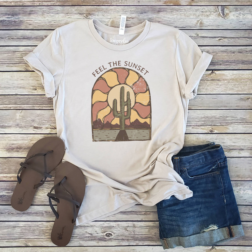 Feel the Sunset Outdoor Sizes XS-2XL - Adult & Kids T-Shirts, Sweatshirts & Hoodies apparel design preview 1