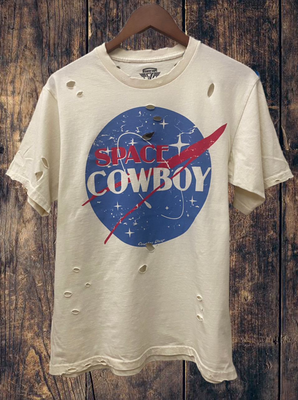 Space Cowboy Distressed 70's Vintage - Adult & Kids T-Shirts, Sweatshirts & Hoodies apparel design preview 1