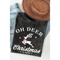 Oh Deer Christmas Is Here Mineral Wash - Adult & Kids T-Shirts, Sweatshirts & Hoodies apparel design preview 1