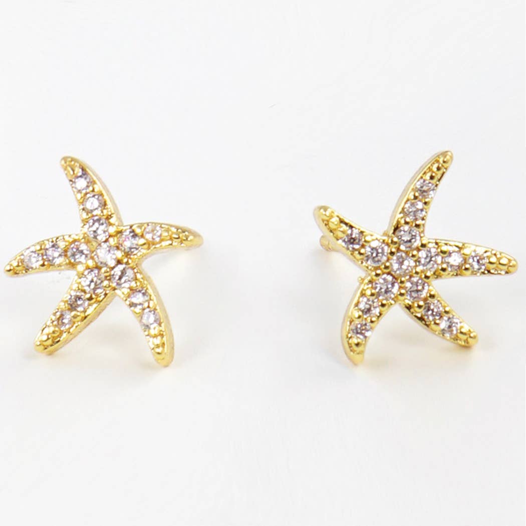 Cz Gold-Dipped Rhinestone Starfish Earring - Adult & Kids T-Shirts, Sweatshirts & Hoodies apparel design preview 1