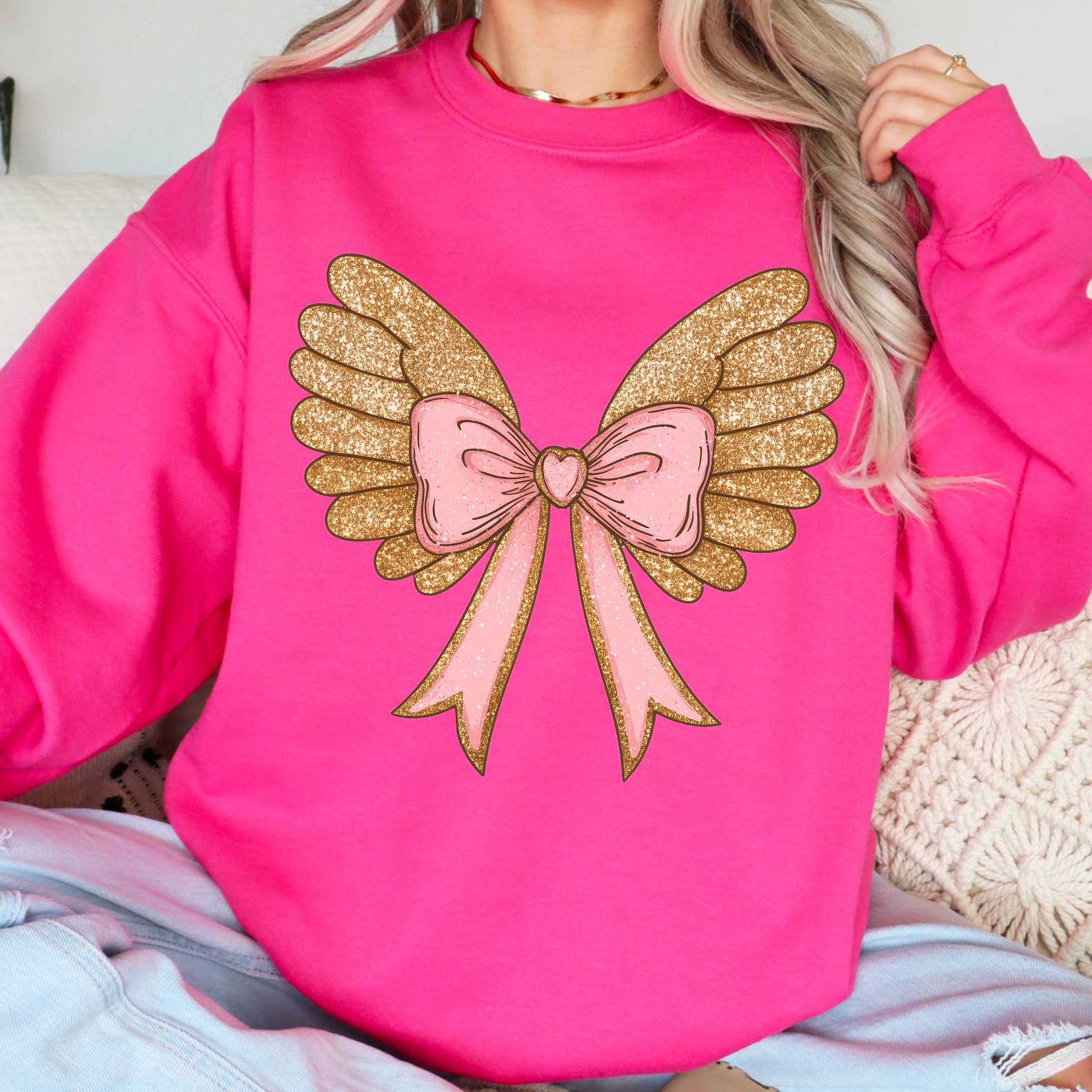 Coquette Angel Wings Women's - Adult & Kids T-Shirts, Sweatshirts & Hoodies apparel design preview 1