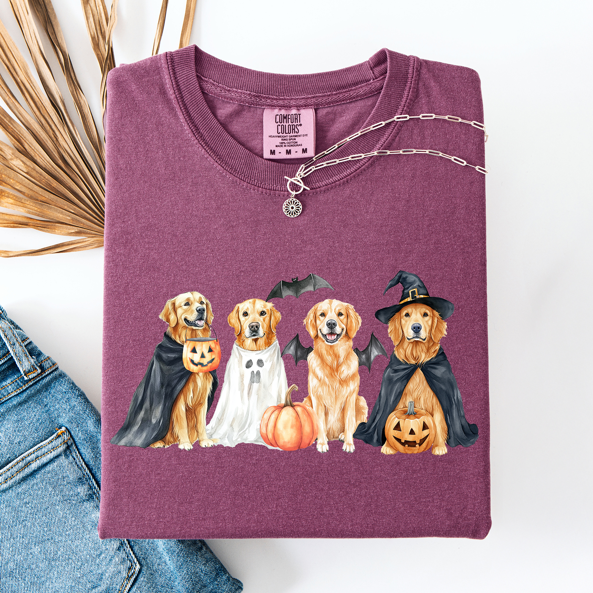 Adorable Halloween Dogs, Bats, Pumpkins, Spooky - Adult & Kids T-Shirts, Sweatshirts & Hoodies apparel design preview 1