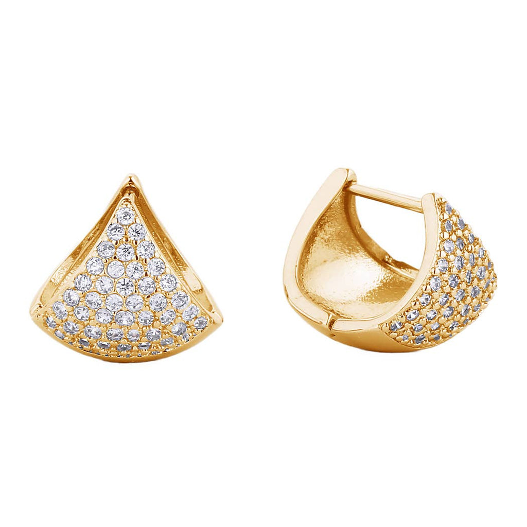 14K Gold-Dipped Cz Teardrop Huggie Earring - Adult & Kids T-Shirts, Sweatshirts & Hoodies apparel design preview 1