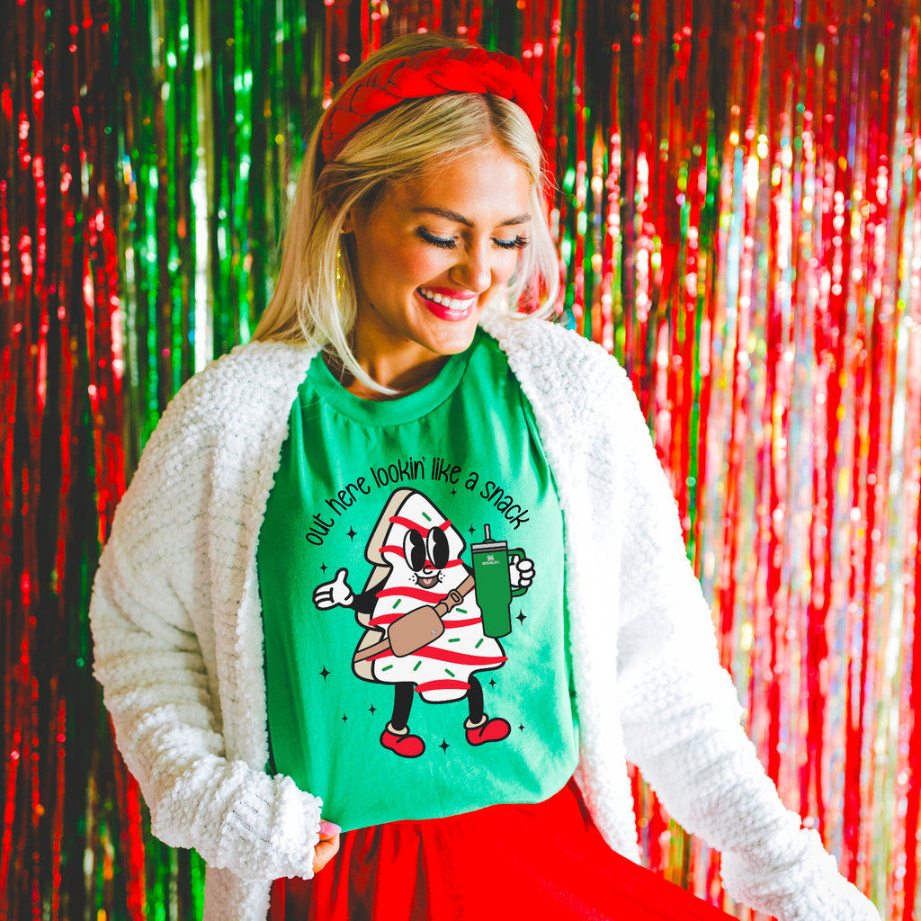 Out Here Lookin Like A Snack Christmas Gildan Graphic - Adult & Kids T-Shirts, Sweatshirts & Hoodies apparel design preview 1