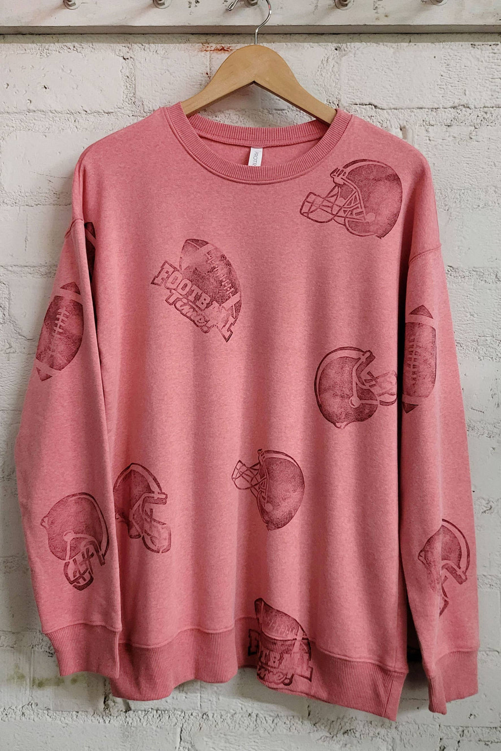 All-Over Hand Stamped Football - Adult & Kids T-Shirts, Sweatshirts & Hoodies apparel design preview 1