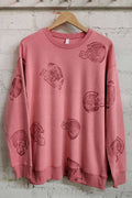 All-Over Hand Stamped Football - Adult & Kids T-Shirts, Sweatshirts & Hoodies apparel design preview 1