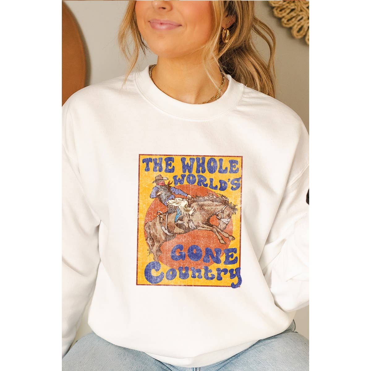 The Whole World Gone Country Vintage Graphic - Adult & Kids T-Shirts, Sweatshirts & Hoodies apparel design preview 1