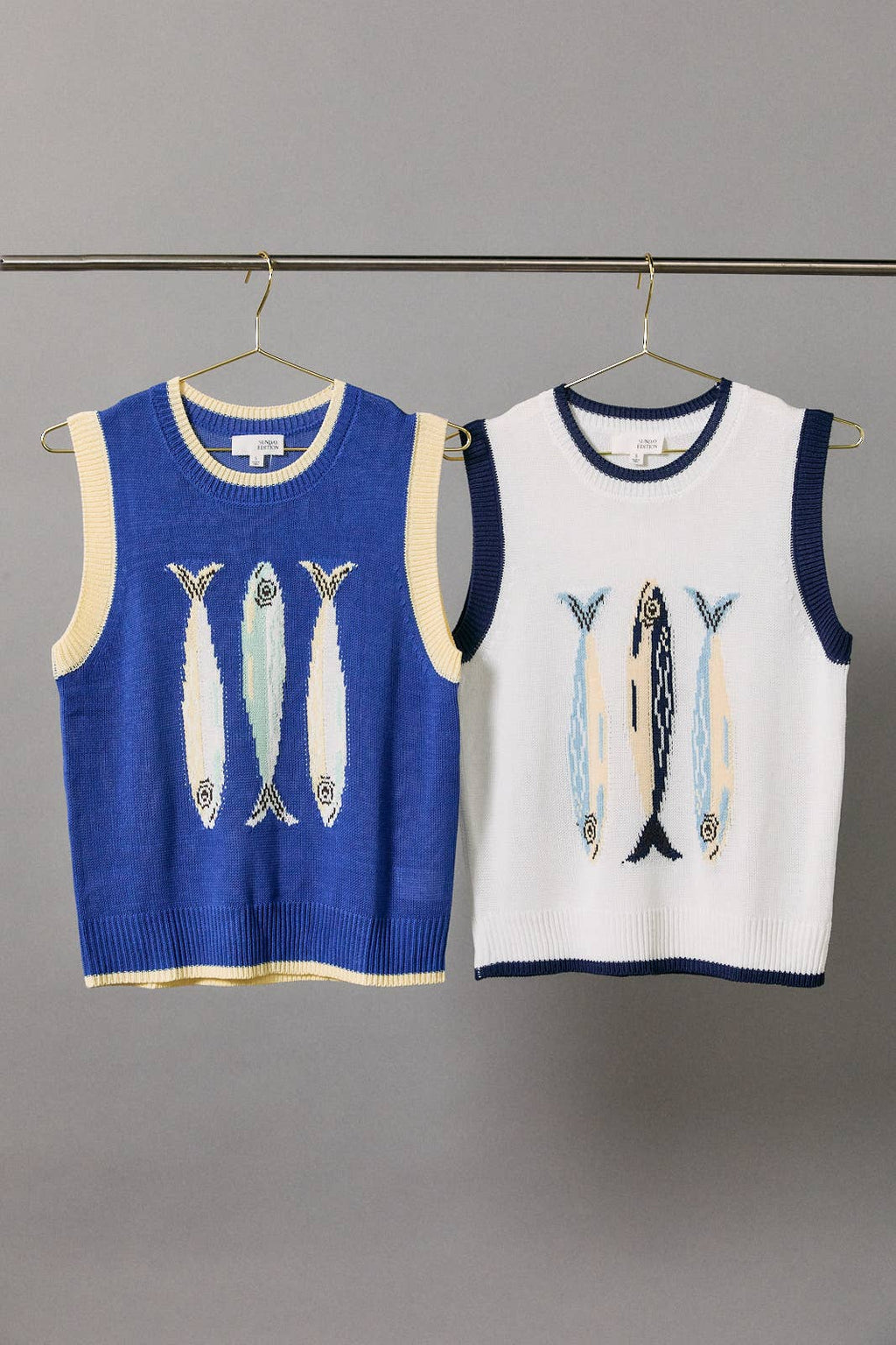 Round Neck 'fish' Graphic Sweater Vest - Adult & Kids T-Shirts, Sweatshirts & Hoodies apparel design preview 1