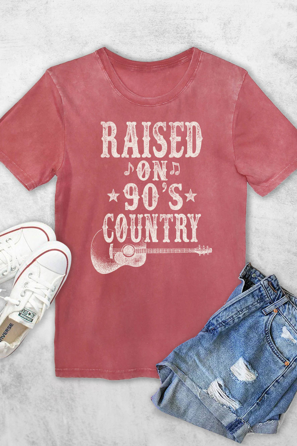 Raised On 90's Country Music Women's Vintage Graphic - Adult & Kids T-Shirts, Sweatshirts & Hoodies apparel design preview 1