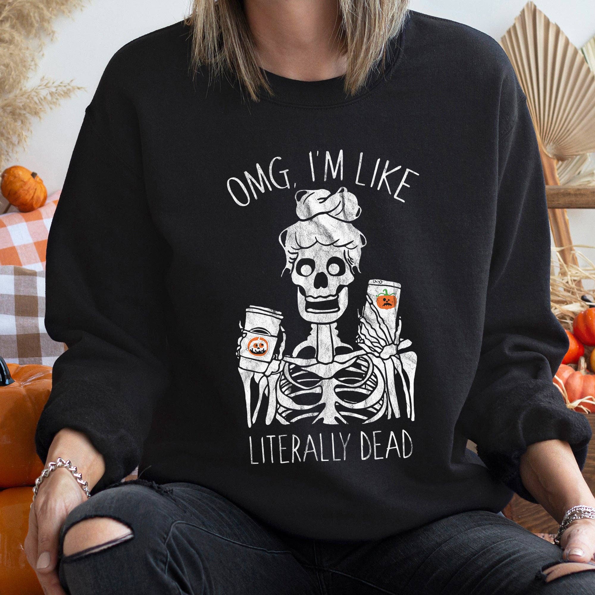 Literally Dead Halloween - Adult & Kids T-Shirts, Sweatshirts & Hoodies apparel design preview 1