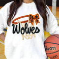 Faux Yarn Basketball Hoop Wolves - Adult & Kids T-Shirts, Sweatshirts & Hoodies apparel design preview 1