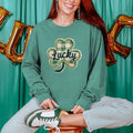 Lucky Faux Yarn Checkered Shamrock - Adult & Kids T-Shirts, Sweatshirts & Hoodies apparel design preview 1