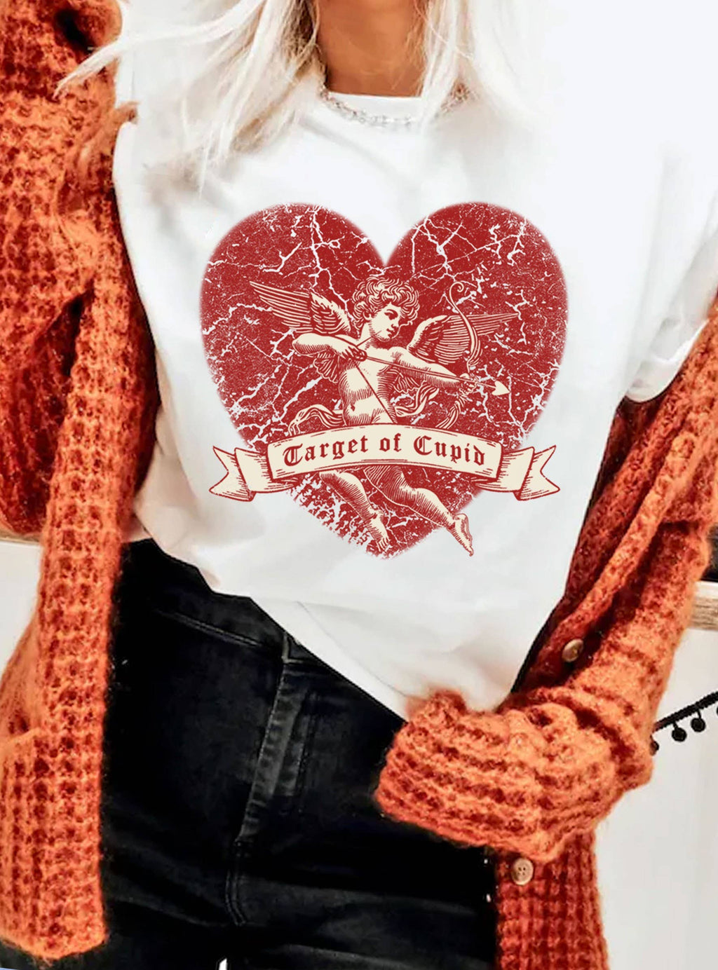 Target of Cupid Heart Graphic - Adult & Kids T-Shirts, Sweatshirts & Hoodies apparel design preview 1