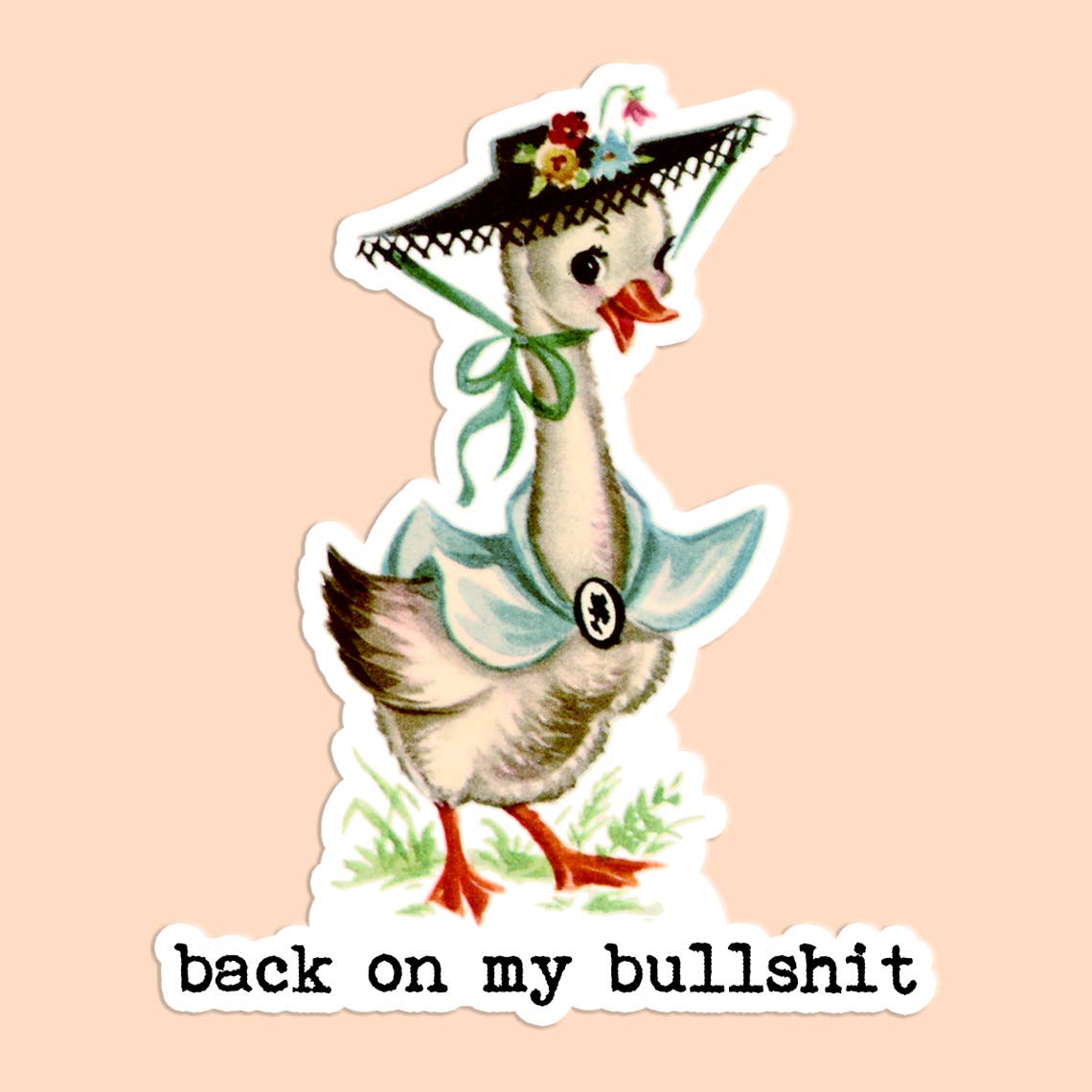 Back On My Bullshit Sticker Decal - Adult & Kids T-Shirts, Sweatshirts & Hoodies apparel design preview 1