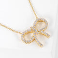 Cz Gold-Dipped Bow Rhinestone Necklace - Adult & Kids T-Shirts, Sweatshirts & Hoodies apparel design preview 1