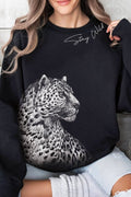 Stay Wild Leopard Graphic Brushed - Adult & Kids T-Shirts, Sweatshirts & Hoodies apparel design preview 1