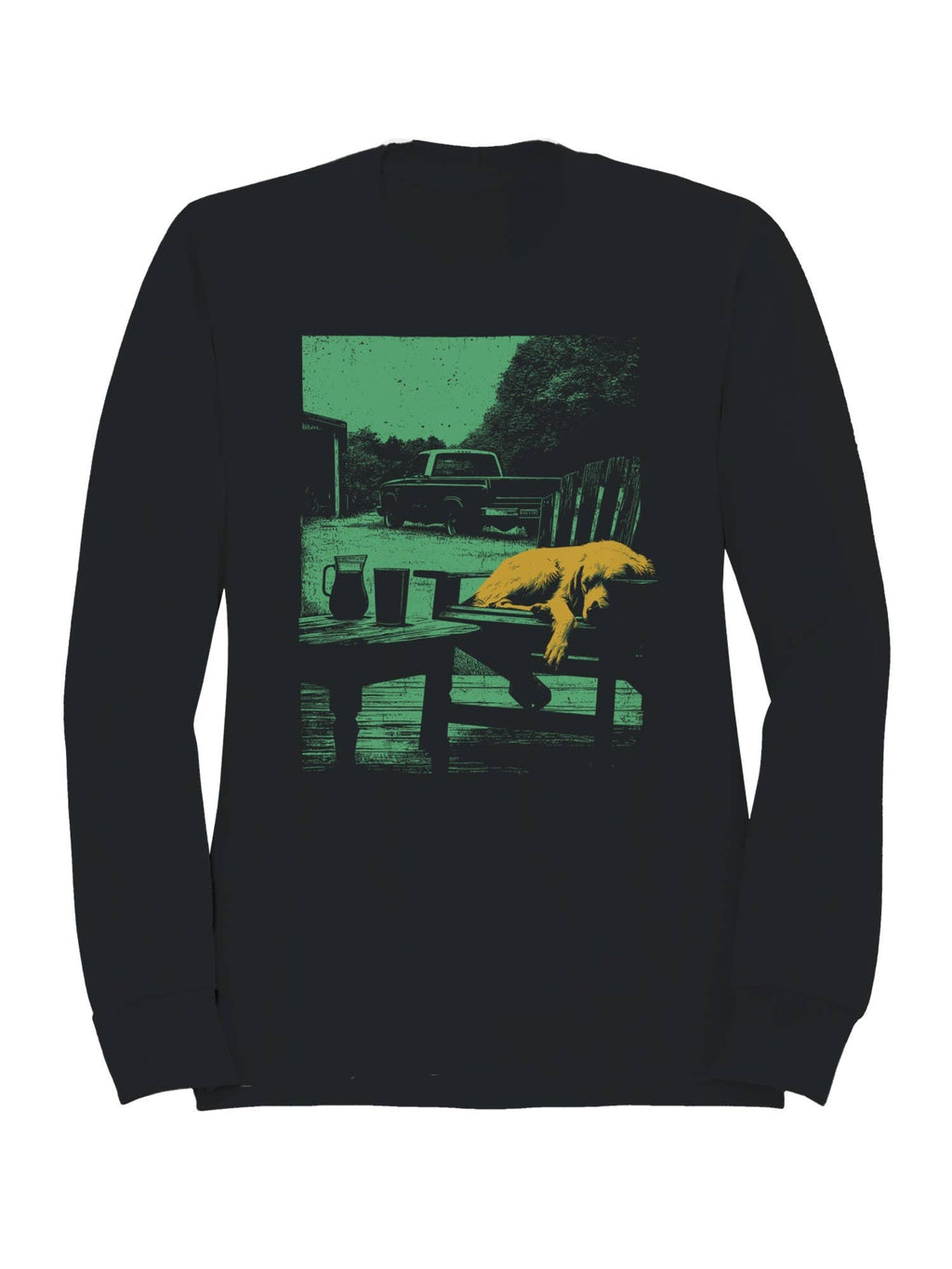 Lazy Afternoon with Dog and Truck Men's - Adult & Kids T-Shirts, Sweatshirts & Hoodies apparel design preview 1
