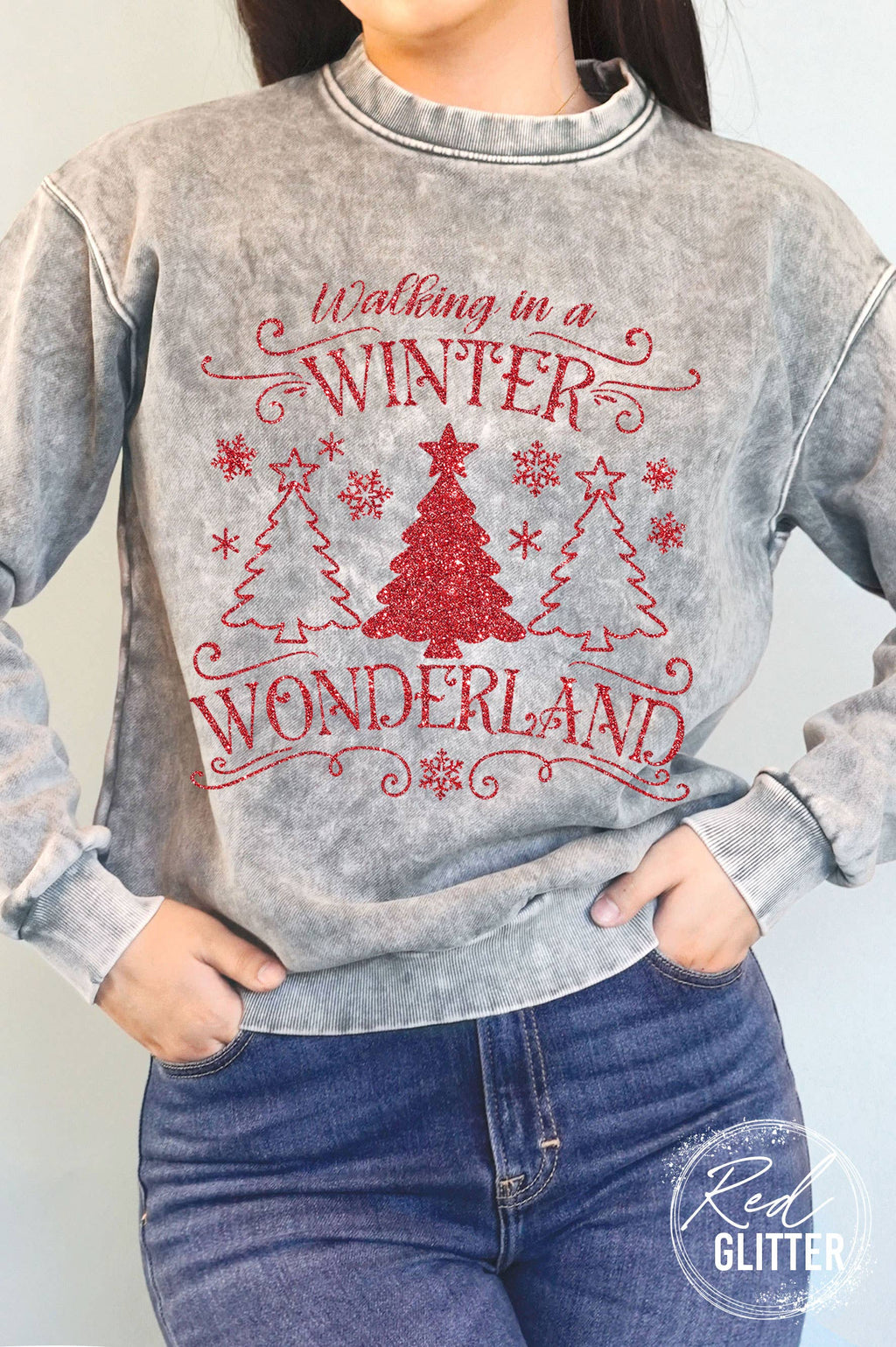 Winter Wonderland Glitter Mineral Graphic Brushed - Adult & Kids T-Shirts, Sweatshirts & Hoodies apparel design preview 1
