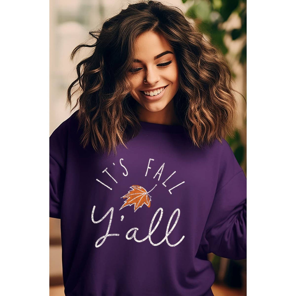 It Is Fall Yall Season Vintage Graphic - Adult & Kids T-Shirts, Sweatshirts & Hoodies apparel design preview 1