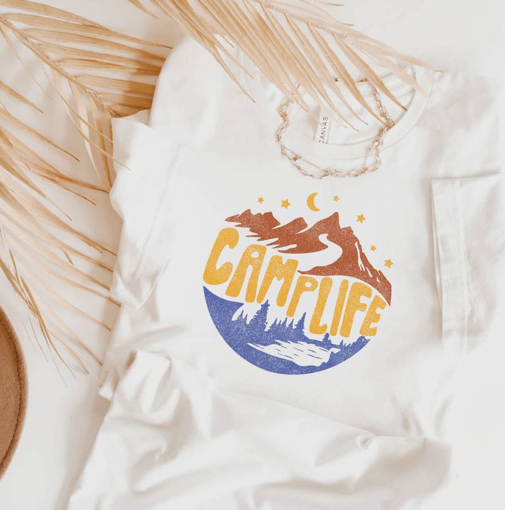 Camp Life Graphic Premium Airlume Combed Cotton - Adult & Kids T-Shirts, Sweatshirts & Hoodies apparel design preview 1