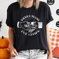 Never Trust the Living Halloween White Print - Adult & Kids T-Shirts, Sweatshirts & Hoodies apparel design preview 1