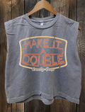 Make It A Double Boxy Midriff Muscle Top - Adult & Kids T-Shirts, Sweatshirts & Hoodies apparel design preview 1