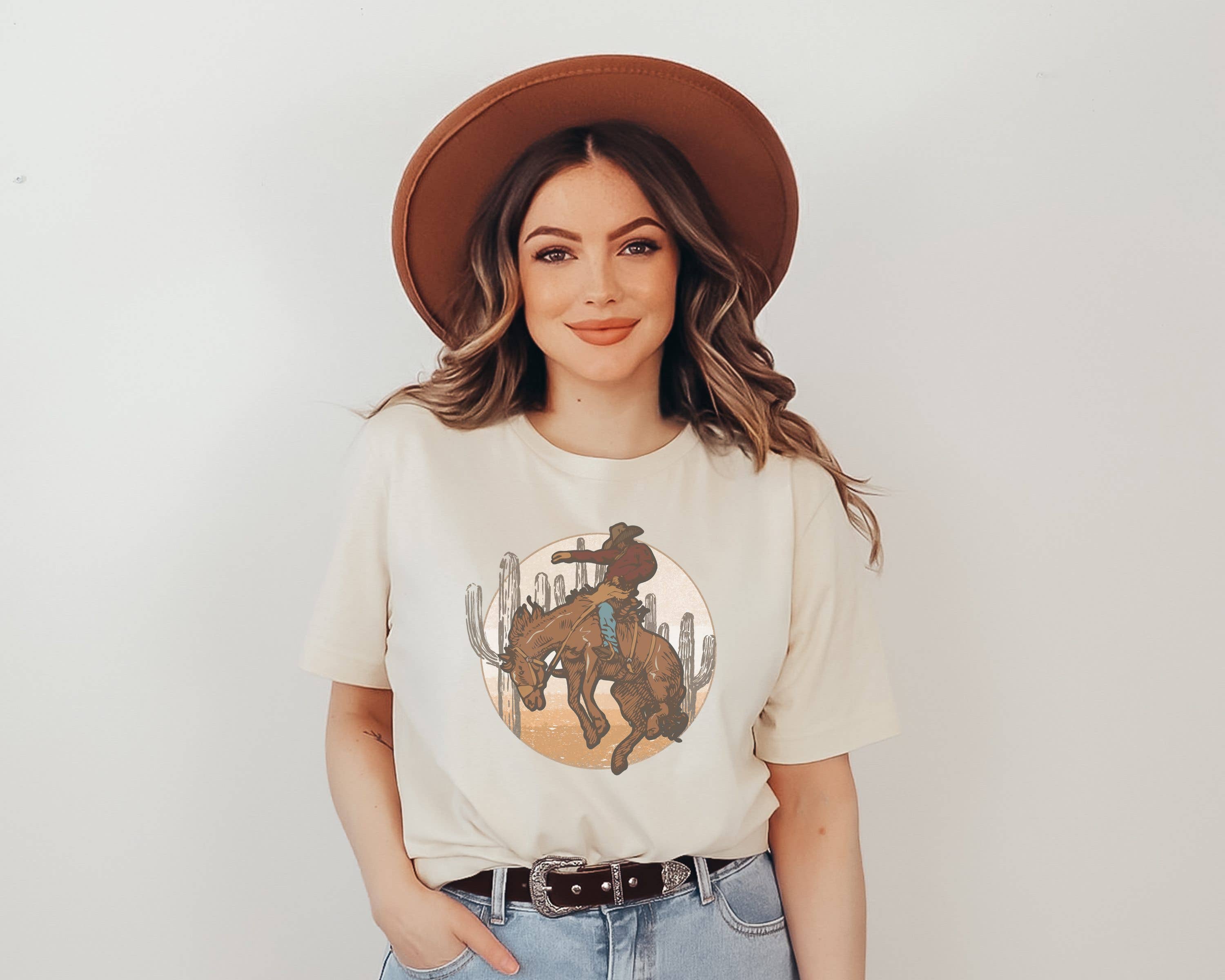 Rodeo Desert Cowboy Graphic Western Cactus - Adult & Kids T-Shirts, Sweatshirts & Hoodies apparel design preview 1