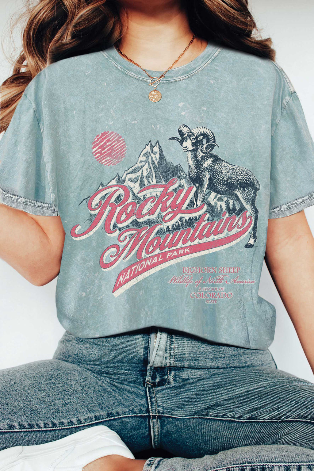 Rocky Mountain Bighorn Sheep Mineral Graphic - Adult & Kids T-Shirts, Sweatshirts & Hoodies apparel design preview 1