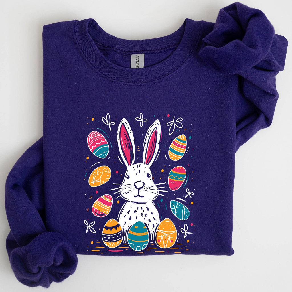 Retro Easter Bunny, Eggs, Cute - Adult & Kids T-Shirts, Sweatshirts & Hoodies apparel design preview 1