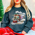 Faux Hand Painted North Pole Train - Adult & Kids T-Shirts, Sweatshirts & Hoodies apparel design preview 1