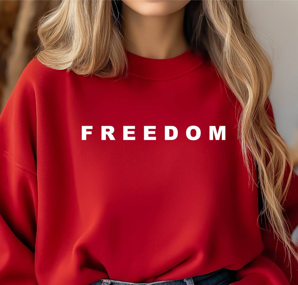 Freedom Premium Crew Red, Charlie Kirk - Adult & Kids T-Shirts, Sweatshirts & Hoodies apparel design preview 1