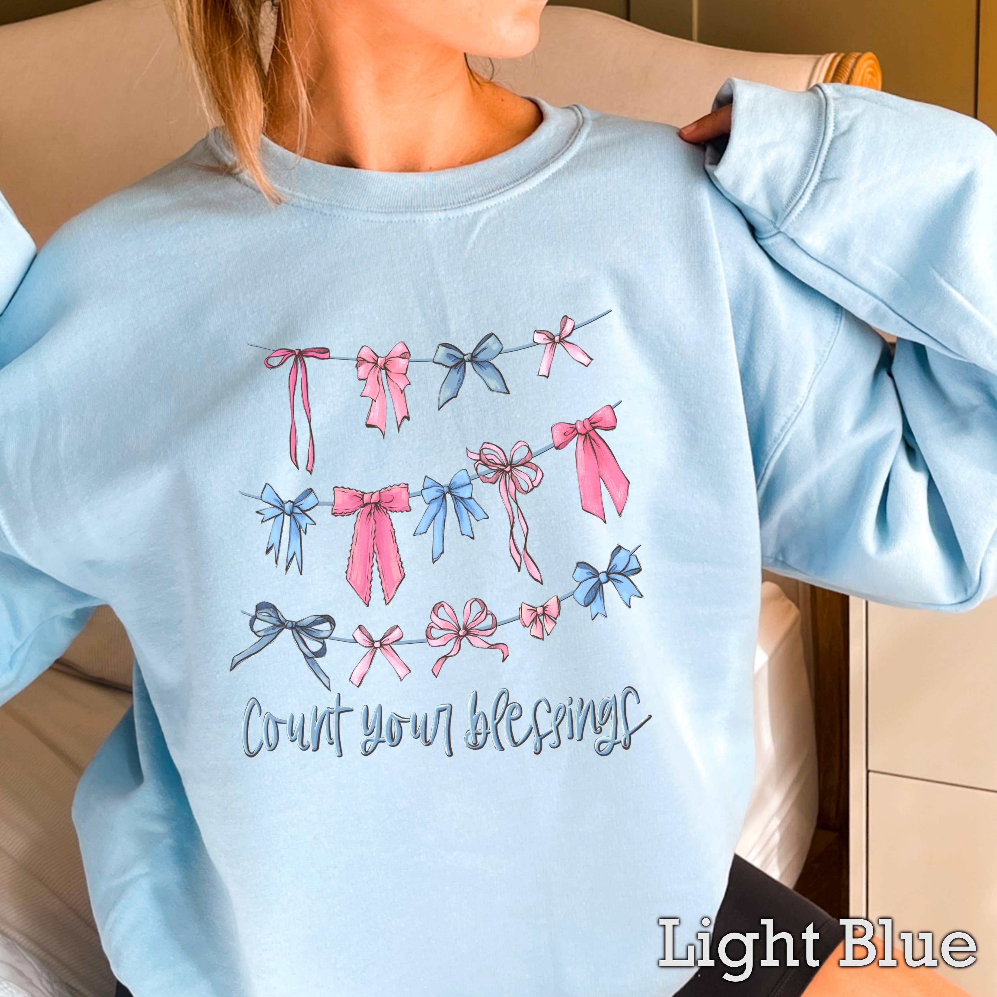 Count Your Blessings Gildan Brand - Adult & Kids T-Shirts, Sweatshirts & Hoodies apparel design preview 1