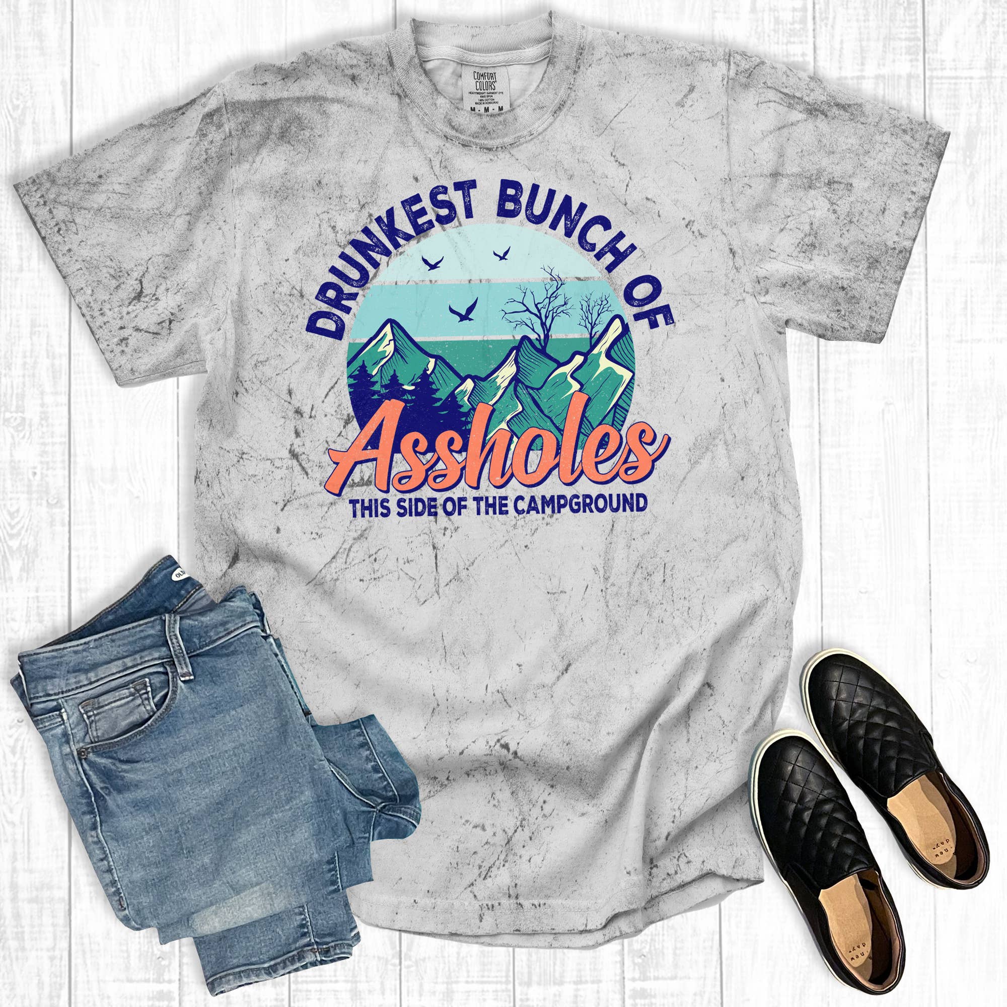 Summer Vacation Funny Camping Comfort Colors Graphic - Adult & Kids T-Shirts, Sweatshirts & Hoodies apparel design preview 1