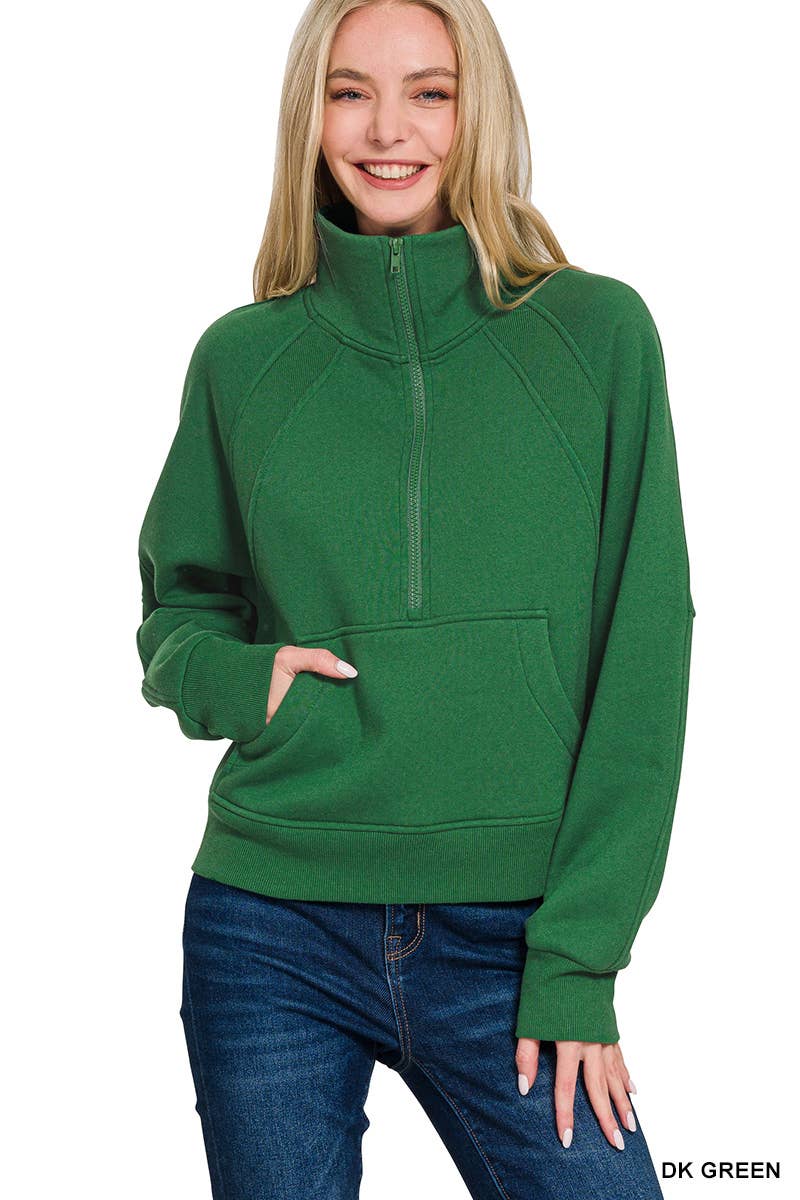 ..SI-27205 Fleece Half Zip Kangaroo Pocket - Adult & Kids T-Shirts, Sweatshirts & Hoodies apparel design preview 1