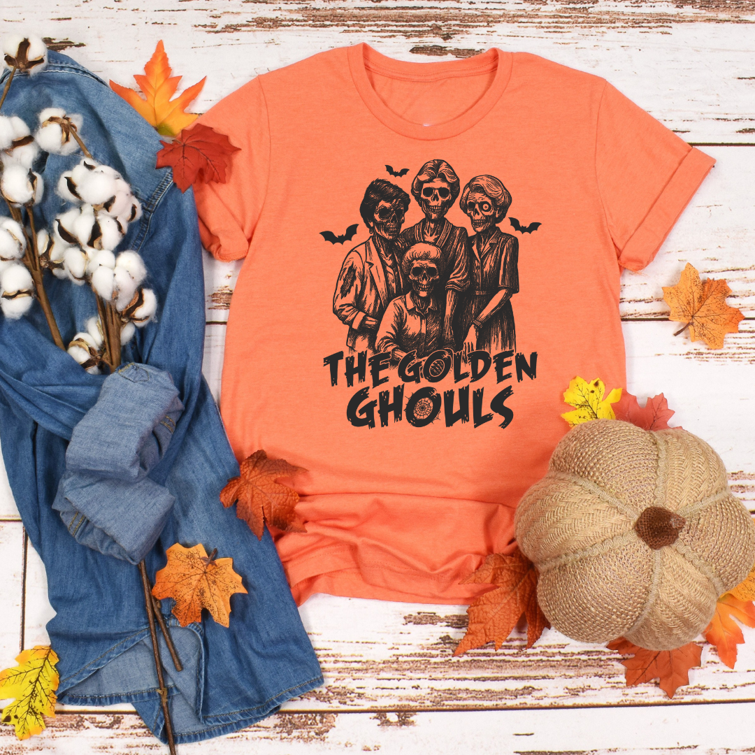 The Golden Ghouls Halloween Graphic - Adult & Kids T-Shirts, Sweatshirts & Hoodies apparel design preview 1